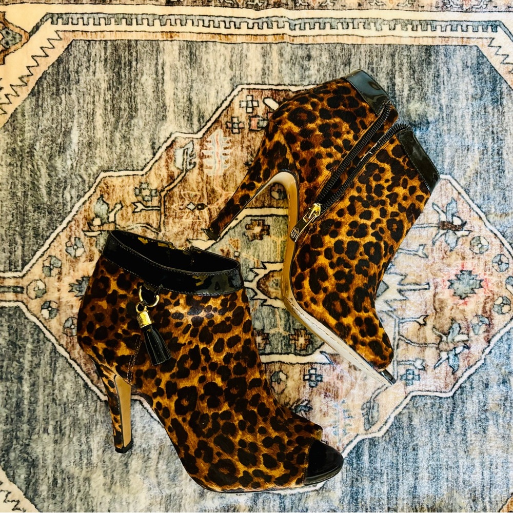 Leopard Print Ankle Boots